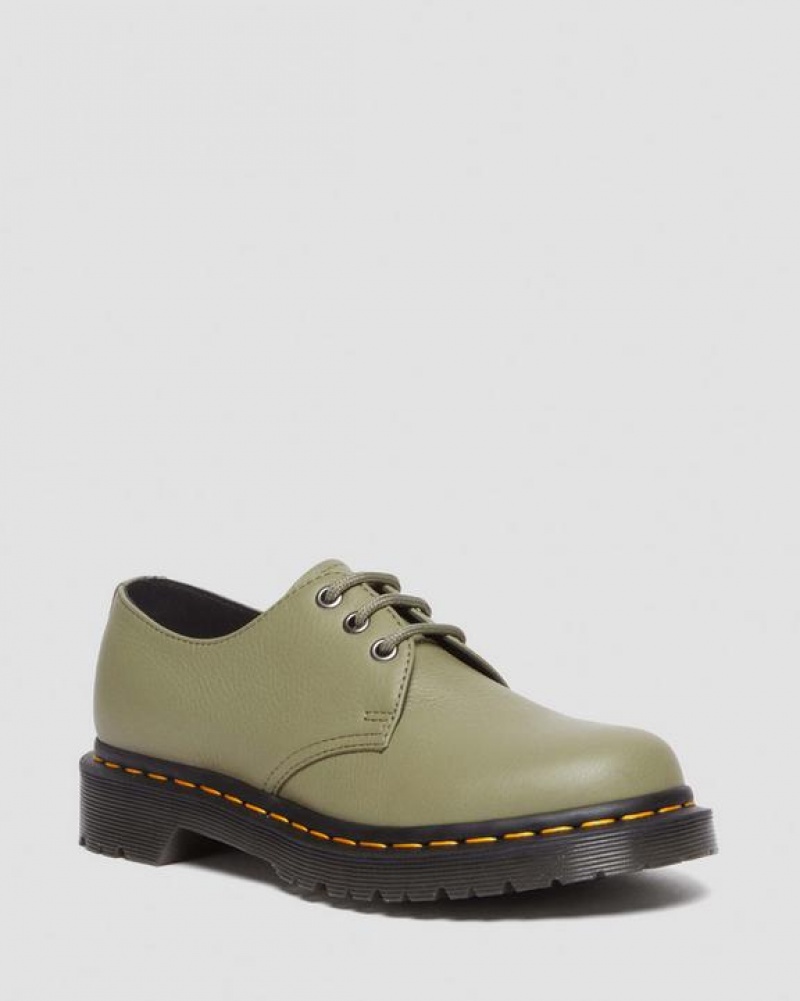 Dr Martens 1461 Women's Virginia Nahkaiset Oxford Naisten Kengät Oliivinvihreä | Suomi_Dr82620