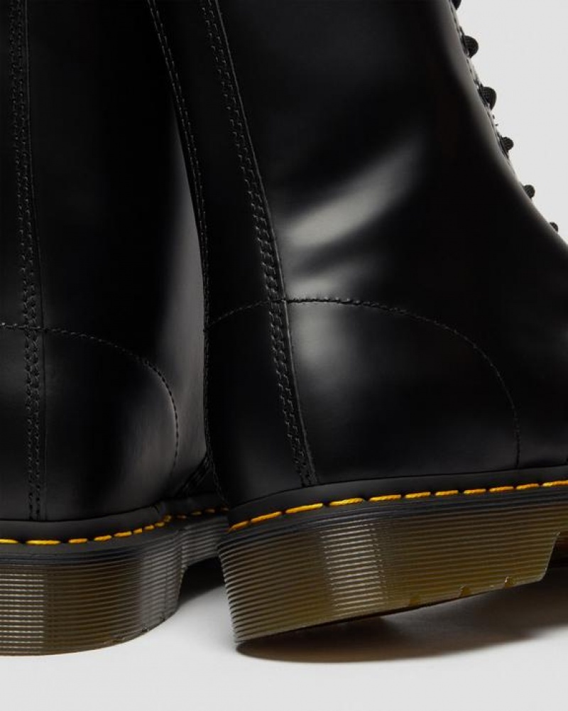 Dr Martens 1490 Smooth Nahkaiset Mid Calf Miesten Saappaat Mustat | Suomi_Dr79531