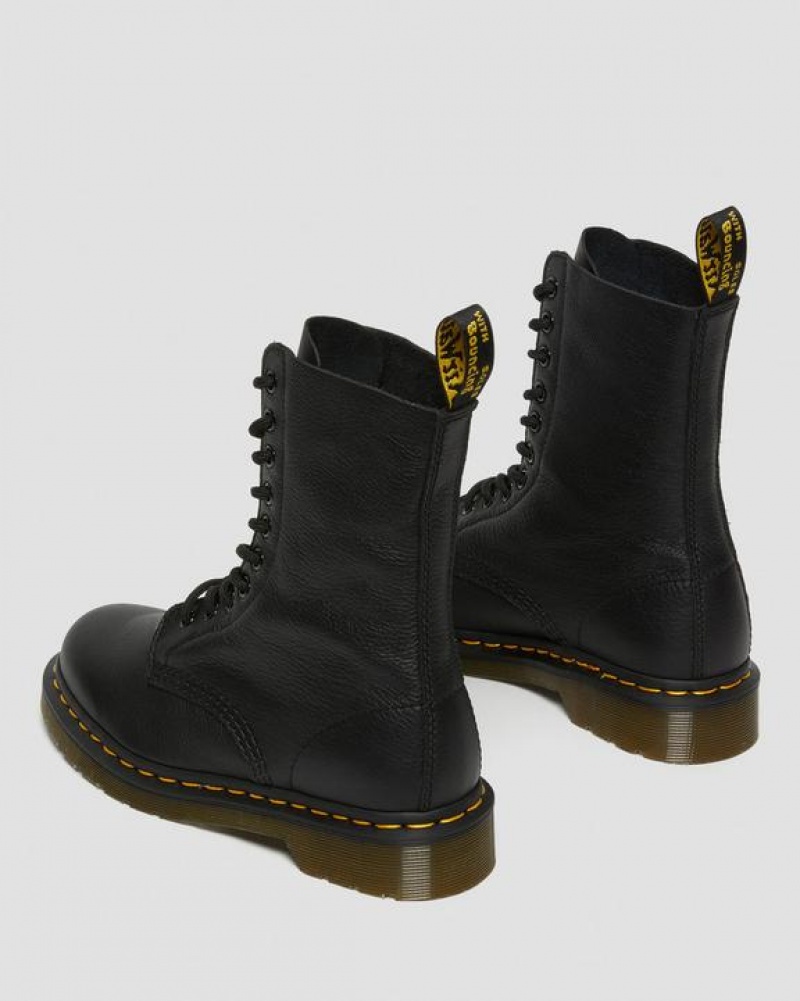 Dr Martens 1490 Virginia Nahkaiset Mid Calf Naisten Saappaat Mustat | Suomi_Dr66340