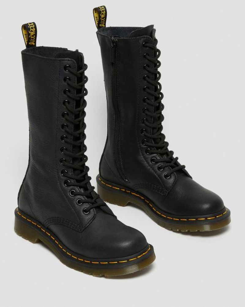 Dr Martens 1B99 Virginia Nahkaiset Mid Calf Naisten Saappaat Mustat | Suomi_Dr85488