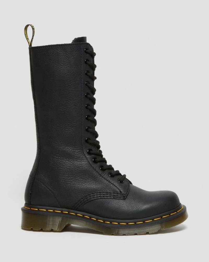 Dr Martens 1B99 Virginia Nahkaiset Mid Calf Naisten Saappaat Mustat | Suomi_Dr85488