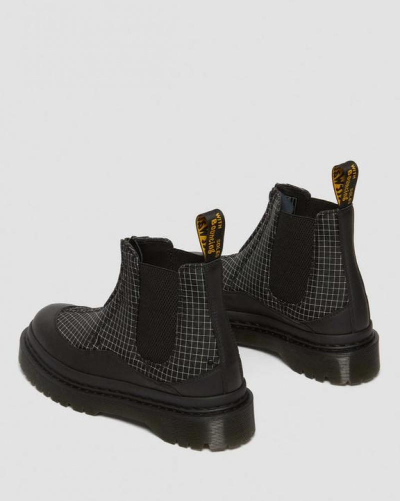 Dr Martens 2976 Beta Bex Grid Chelsea Miesten Saappaat Mustat Valkoinen | Suomi_Dr18796