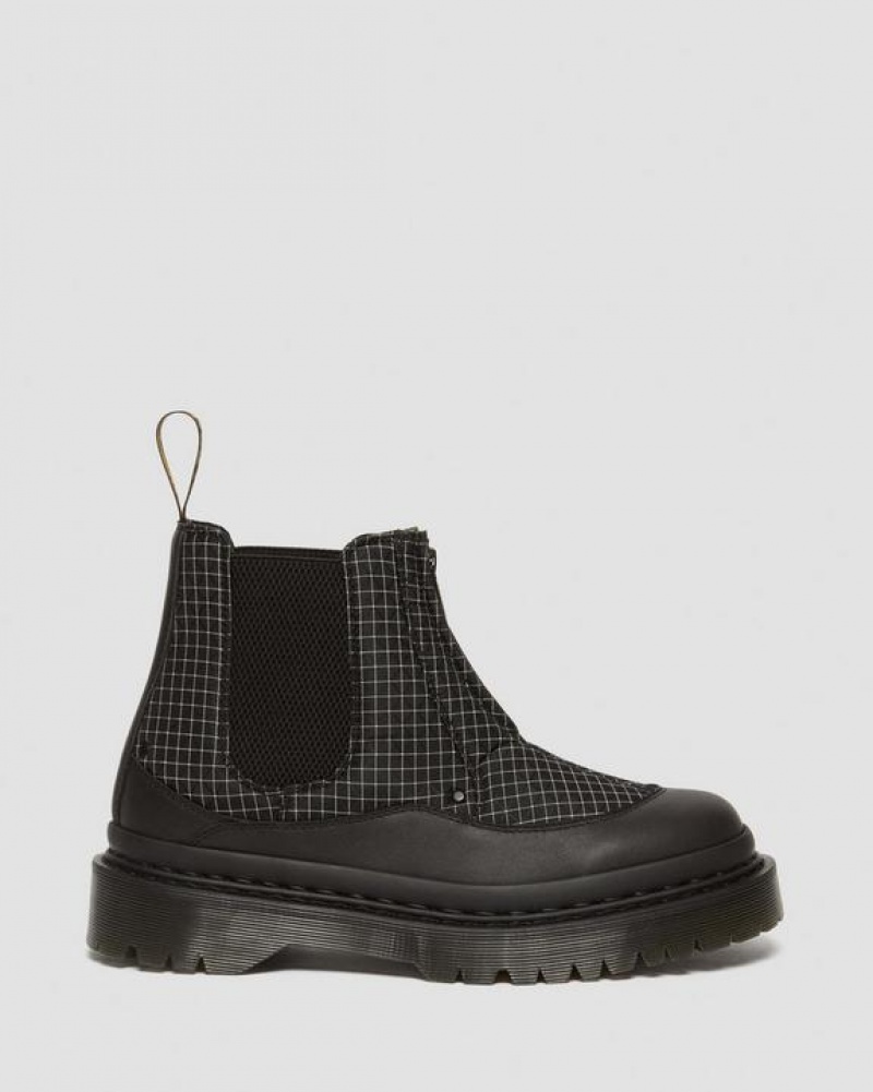 Dr Martens 2976 Beta Bex Grid Chelsea Naisten Saappaat Mustat Mustat Valkoinen | Suomi_Dr55429