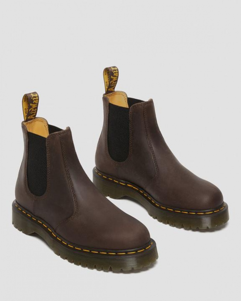 Dr Martens 2976 Bex Crazy Horse Chelsea Naisten Saappaat Tummanruskea | Suomi_Dr64207