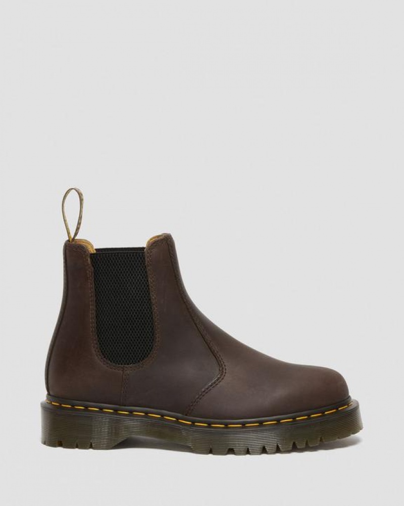 Dr Martens 2976 Bex Crazy Horse Chelsea Naisten Saappaat Tummanruskea | Suomi_Dr64207