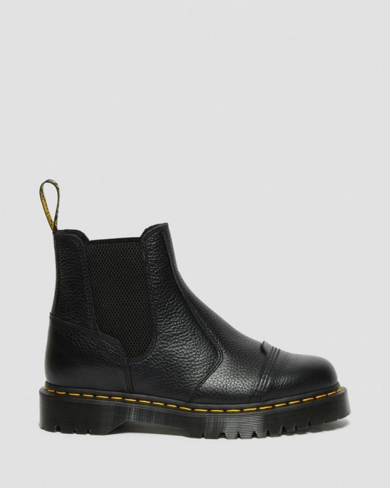 Dr Martens 2976 Bex Fleece-Vuoratut Chelsea Miesten Platform Kengät Mustat | Suomi_Dr89604