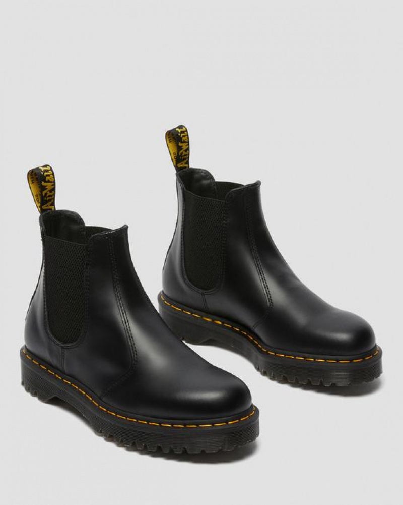 Dr Martens 2976 Bex Smooth Nahkaiset Chelsea Naisten Platform Kengät Mustat | Suomi_Dr36713