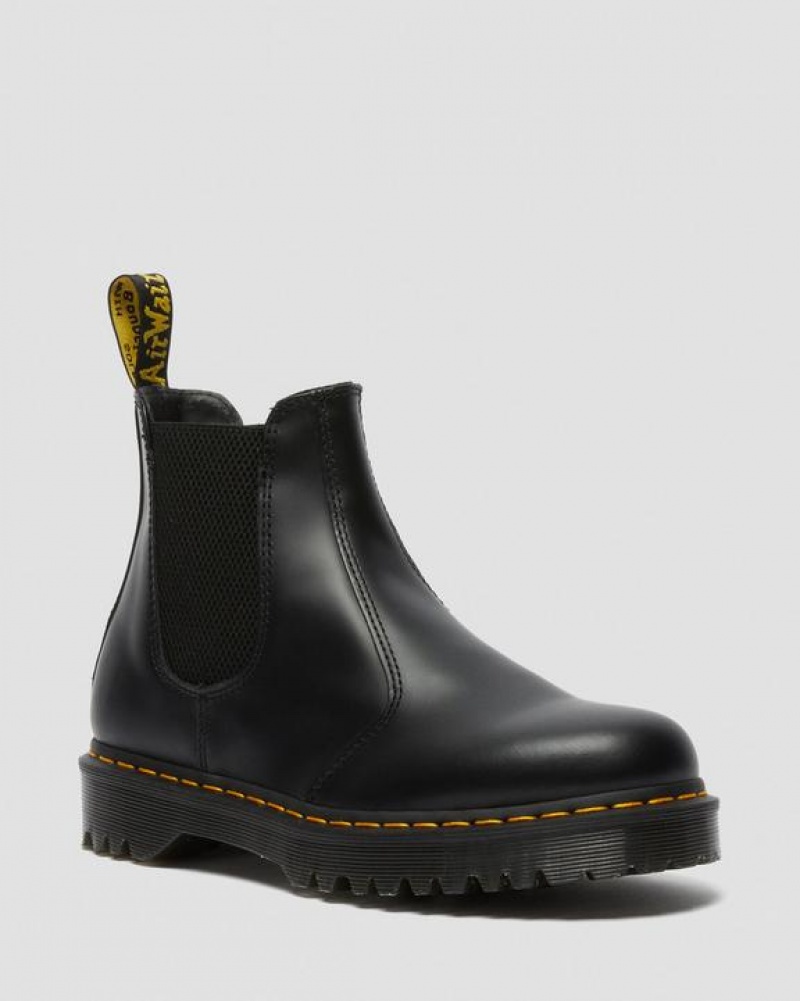 Dr Martens 2976 Bex Smooth Nahkaiset Chelsea Naisten Platform Kengät Mustat | Suomi_Dr36713