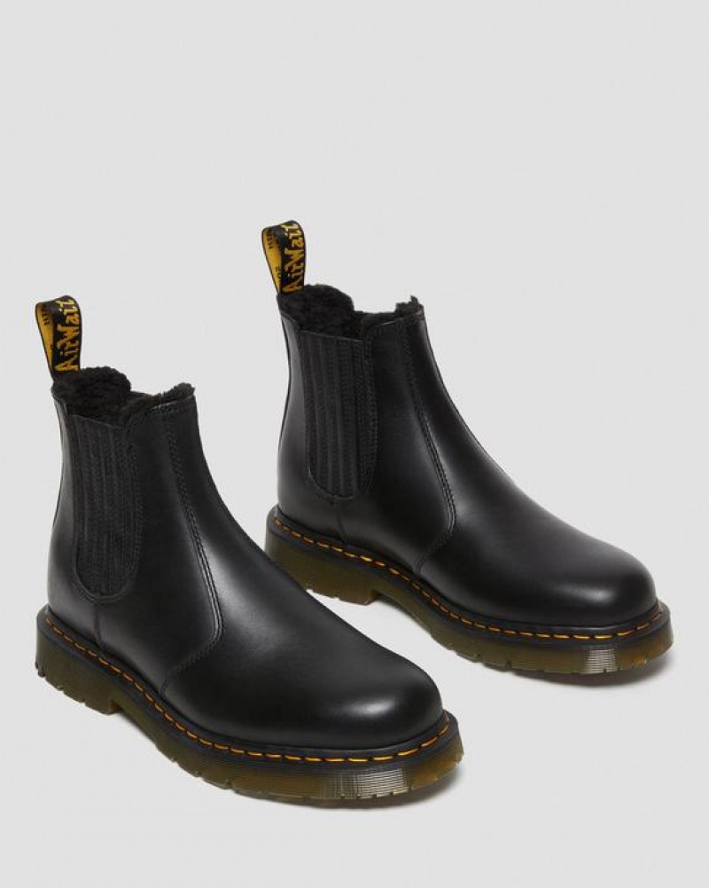 Dr Martens 2976 DM's Wintergrip Nahkaiset Chelsea Naisten Saappaat Mustat | Suomi_Dr45885