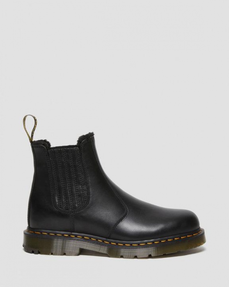 Dr Martens 2976 DM's Wintergrip Nahkaiset Chelsea Miesten Saappaat Mustat | Suomi_Dr29495