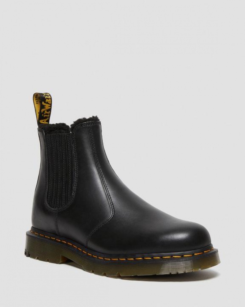 Dr Martens 2976 DM's Wintergrip Nahkaiset Chelsea Miesten Saappaat Mustat | Suomi_Dr29495