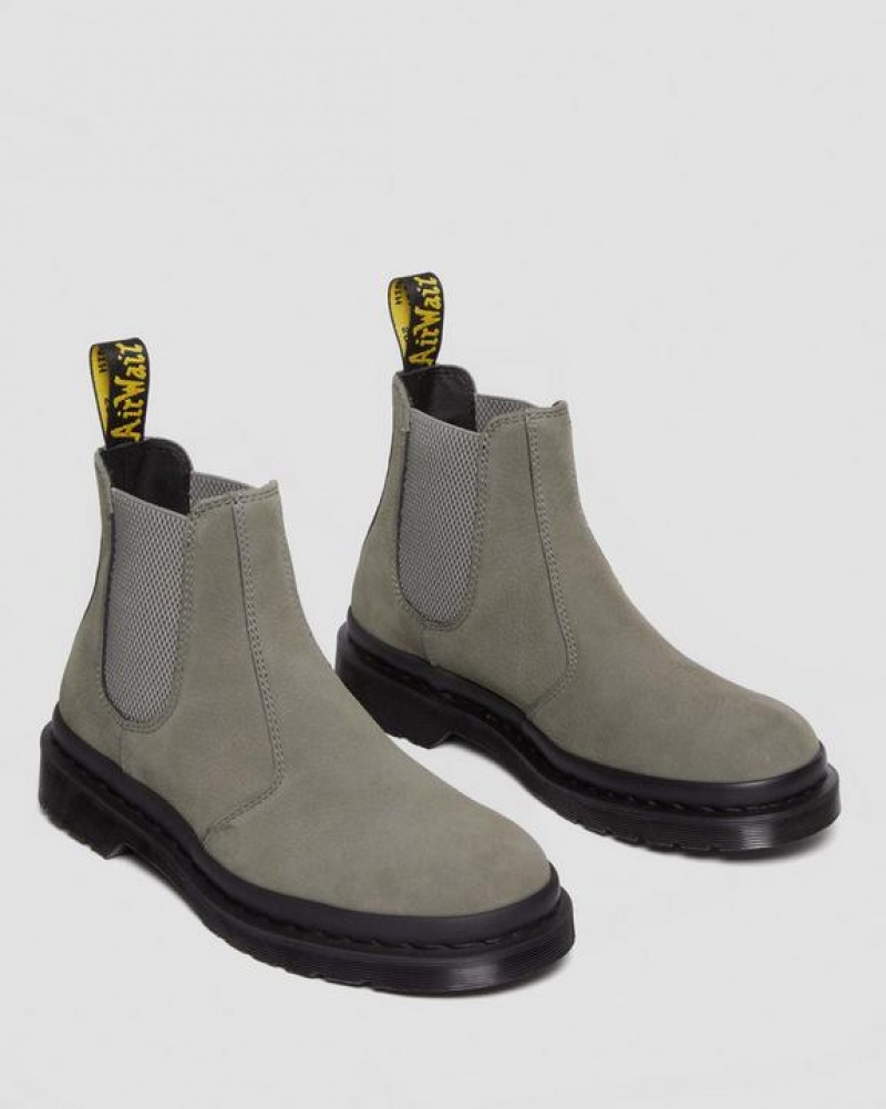 Dr Martens 2976 Milled Nubukki Chelsea Naisten Saappaat Harmaat | Suomi_Dr23195