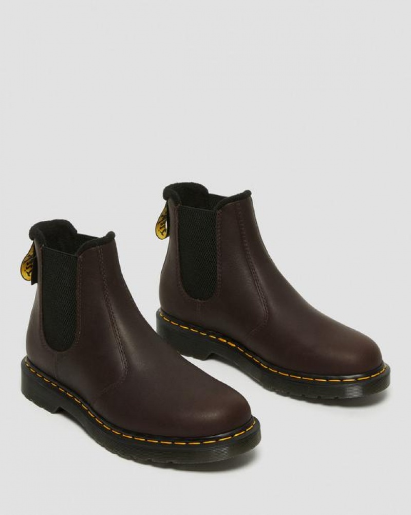 Dr Martens 2976 Warmwair Nahkaiset Chelsea Naisten Saappaat Tummanruskea | Suomi_Dr32515