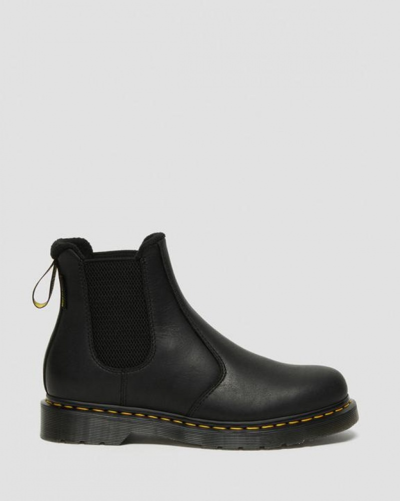 Dr Martens 2976 Warmwair Nahkaiset Chelsea Naisten Saappaat Mustat | Suomi_Dr77263