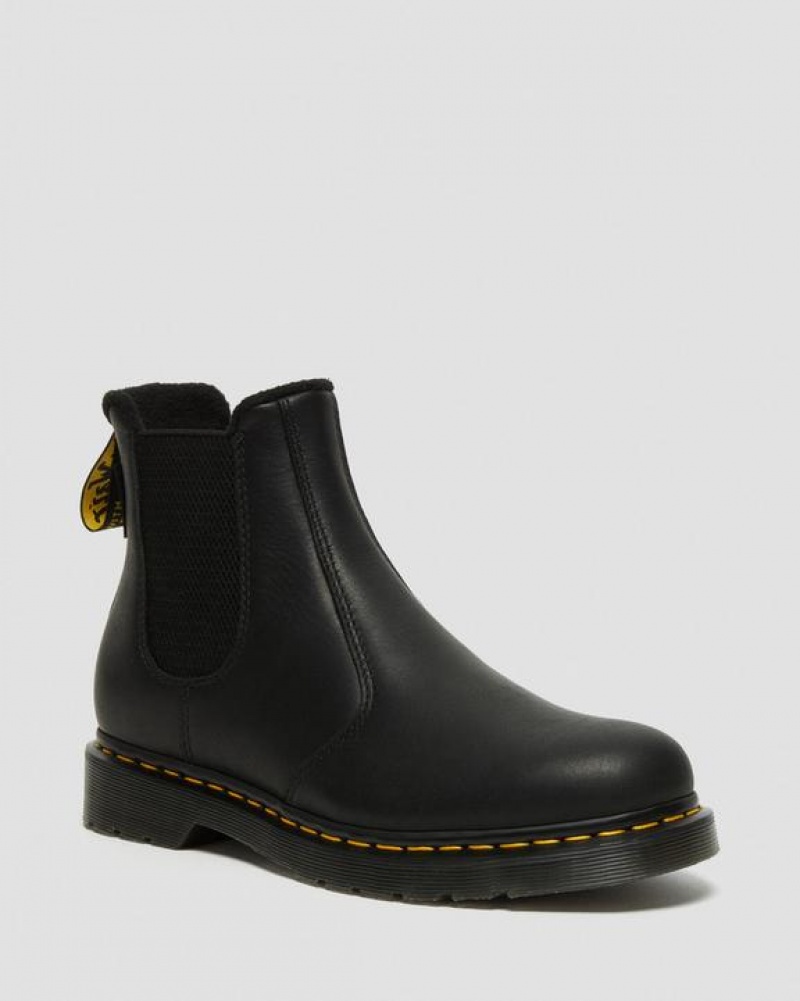 Dr Martens 2976 Warmwair Nahkaiset Chelsea Naisten Saappaat Mustat | Suomi_Dr77263