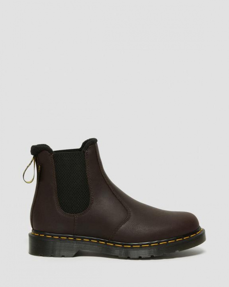 Dr Martens 2976 Warmwair Nahkaiset Chelsea Miesten Saappaat Tummanruskea | Suomi_Dr56474