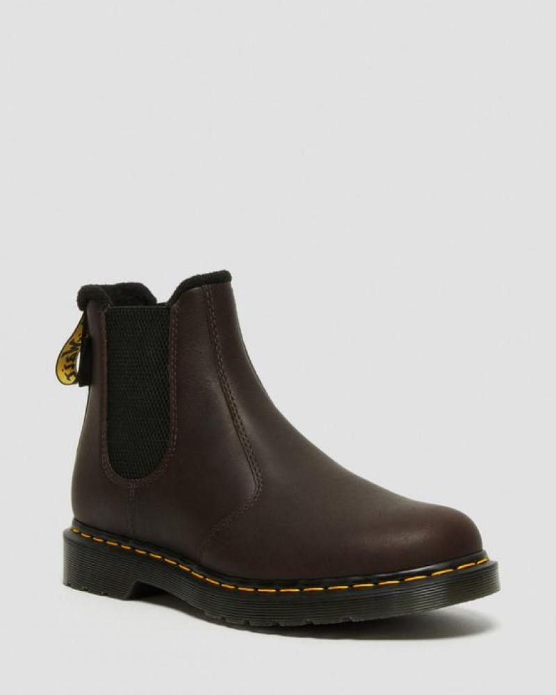 Dr Martens 2976 Warmwair Nahkaiset Chelsea Miesten Saappaat Tummanruskea | Suomi_Dr56474