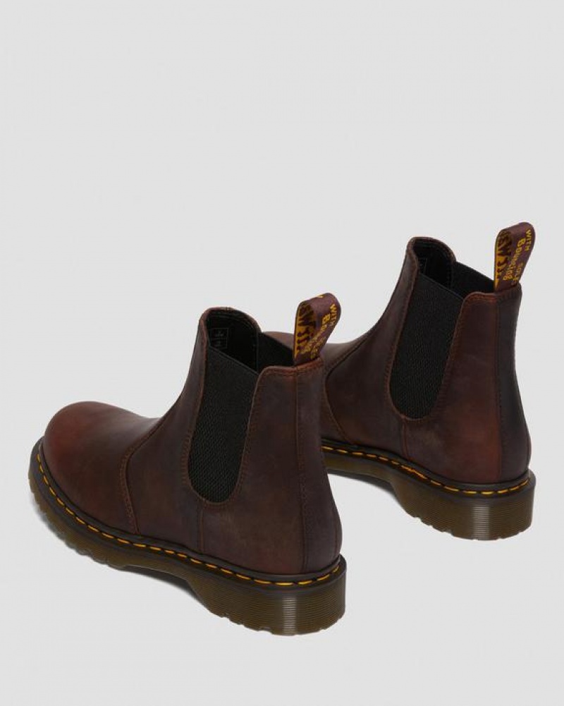 Dr Martens 2976 Waxed Full Grain Nahkaiset Chelsea Miesten Saappaat Ruskea | Suomi_Dr99355