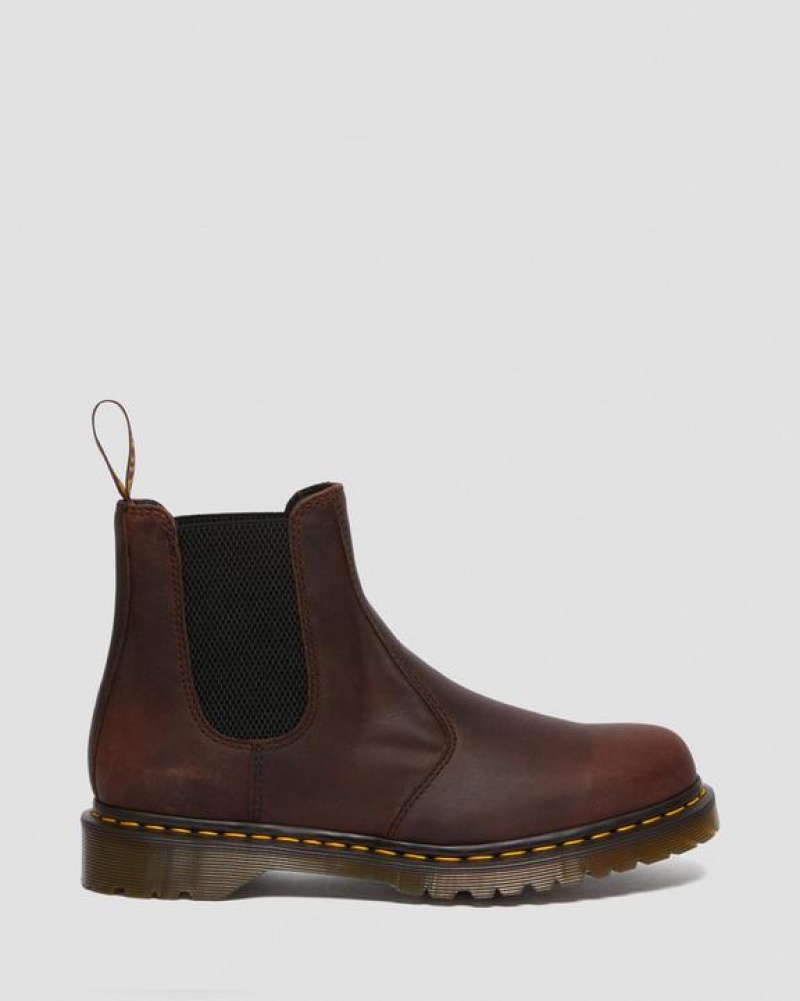 Dr Martens 2976 Waxed Full Grain Nahkaiset Chelsea Miesten Saappaat Ruskea | Suomi_Dr99355