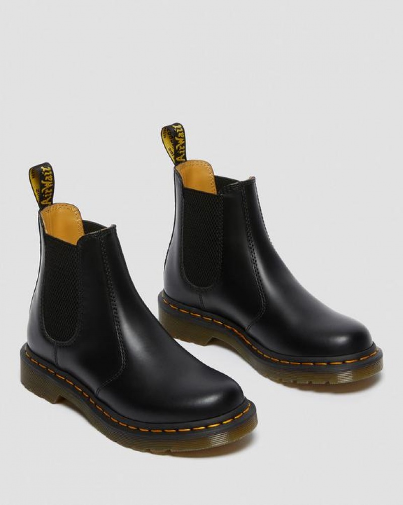 Dr Martens 2976 Women's Smooth Nahkaiset Chelsea Naisten Saappaat Mustat | Suomi_Dr77966