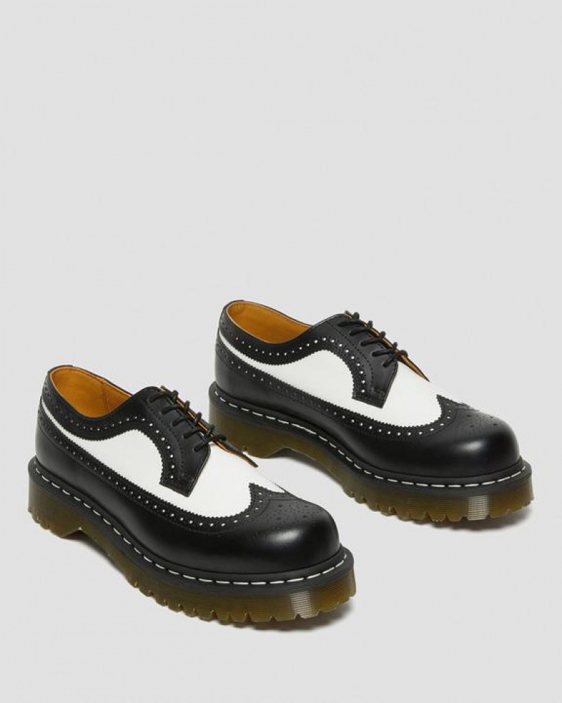 Dr Martens 3989 Bex Smooth Nahkaiset Brogue Naisten Platform Kengät Mustat | Suomi_Dr59381