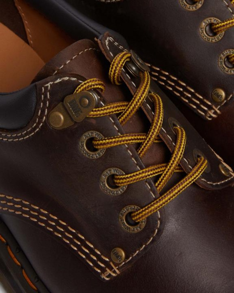 Dr Martens 8053 Arc Crazy Horse Nahkaiset Vapaa-ajan Naisten Platform Kengät Tummanruskea | Suomi_Dr26280