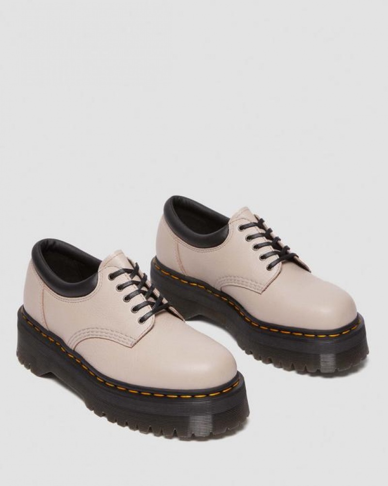 Dr Martens 8053 Pisa Nahkaiset Platform Vapaa-ajan Naisten Kengät Harmaat Ruskea | Suomi_Dr21471