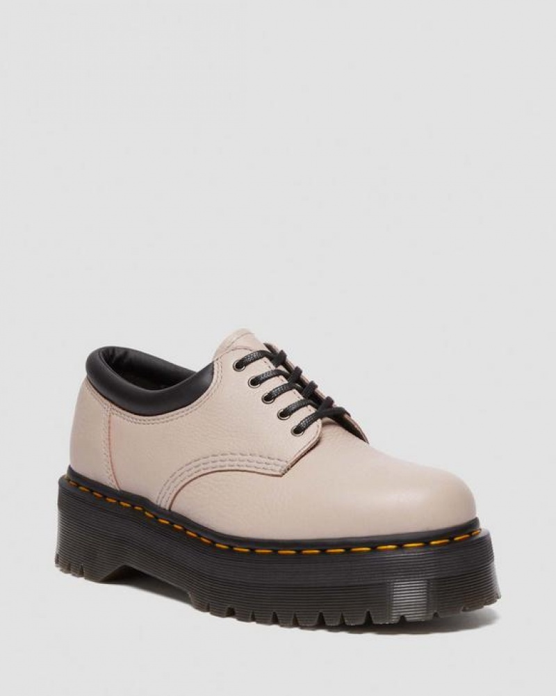 Dr Martens 8053 Pisa Nahkaiset Platform Vapaa-ajan Naisten Kengät Harmaat Ruskea | Suomi_Dr21471