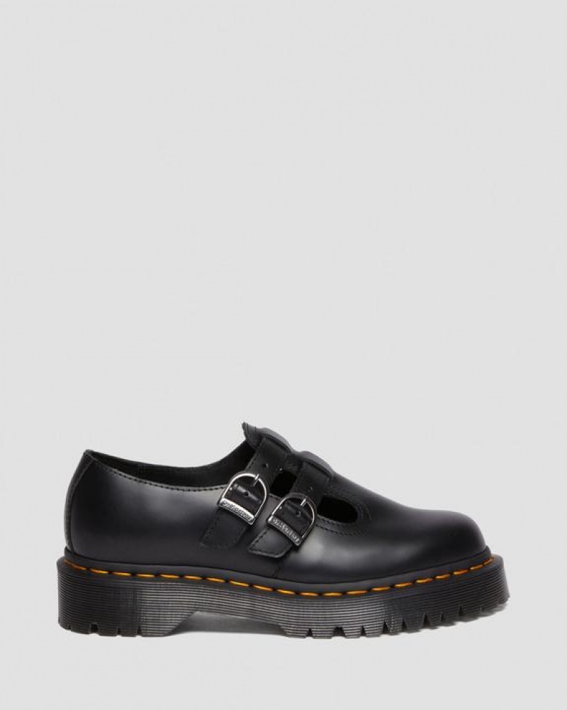 Dr Martens 8065 II Bex Smooth Nahkaiset Platform Mary Jane Naisten Kengät Mustat | Suomi_Dr51739