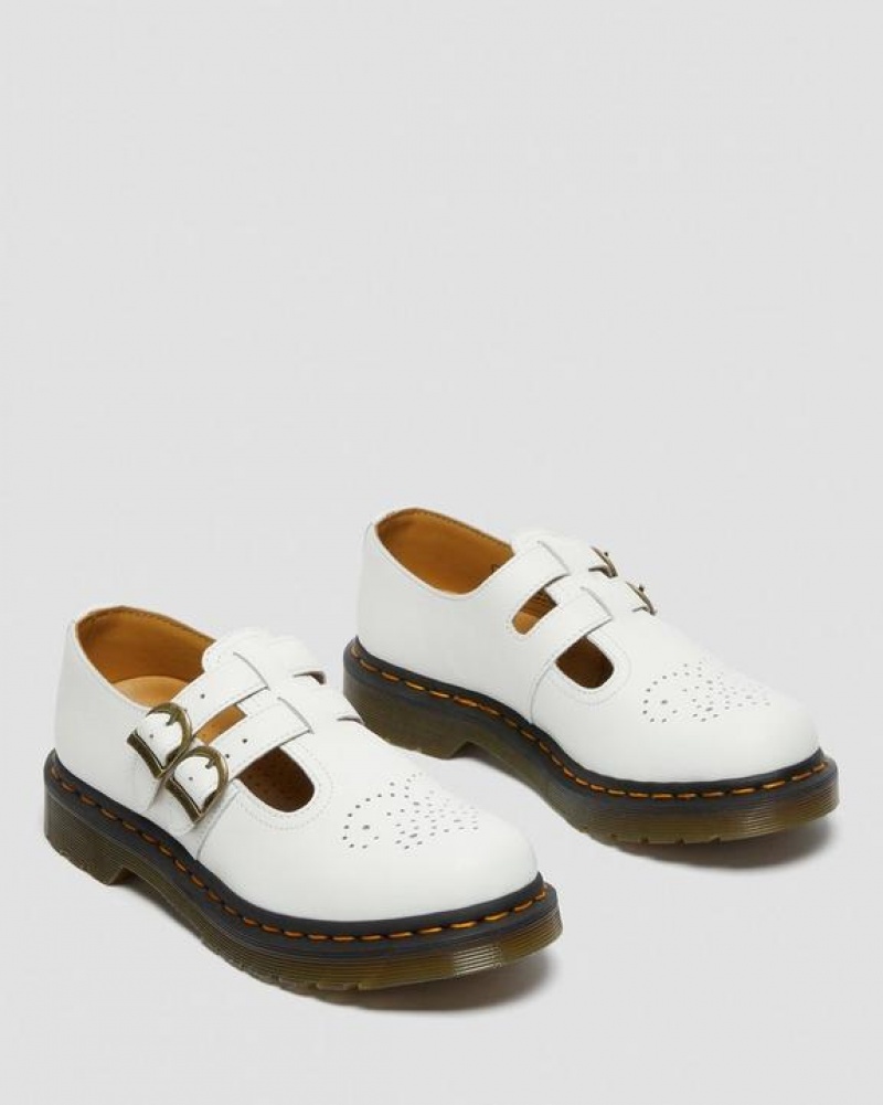 Dr Martens 8065 Smooth Nahkaiset Mary Jane Naisten Kengät Valkoinen | Suomi_Dr33623