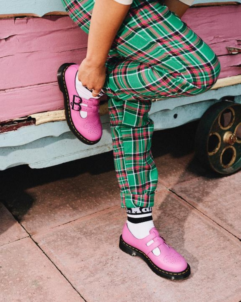 Dr Martens 8065 Virginia Nahkaiset Mary Jane Naisten Kengät Pinkki | Suomi_Dr67737