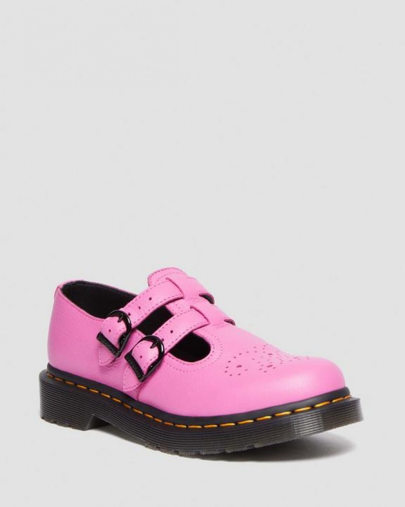 Dr Martens 8065 Virginia Nahkaiset Mary Jane Naisten Kengät Pinkki | Suomi_Dr67737