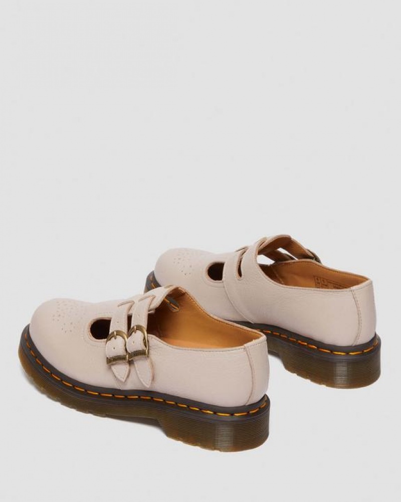 Dr Martens 8065 Virginia Nahkaiset Mary Jane Naisten Kengät Harmaat Ruskea | Suomi_Dr92620