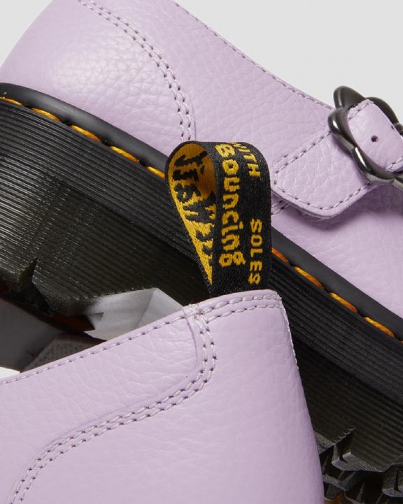 Dr Martens Addina Flower Solki Nahkaiset Platform Naisten Kengät Violetit | Suomi_Dr83590