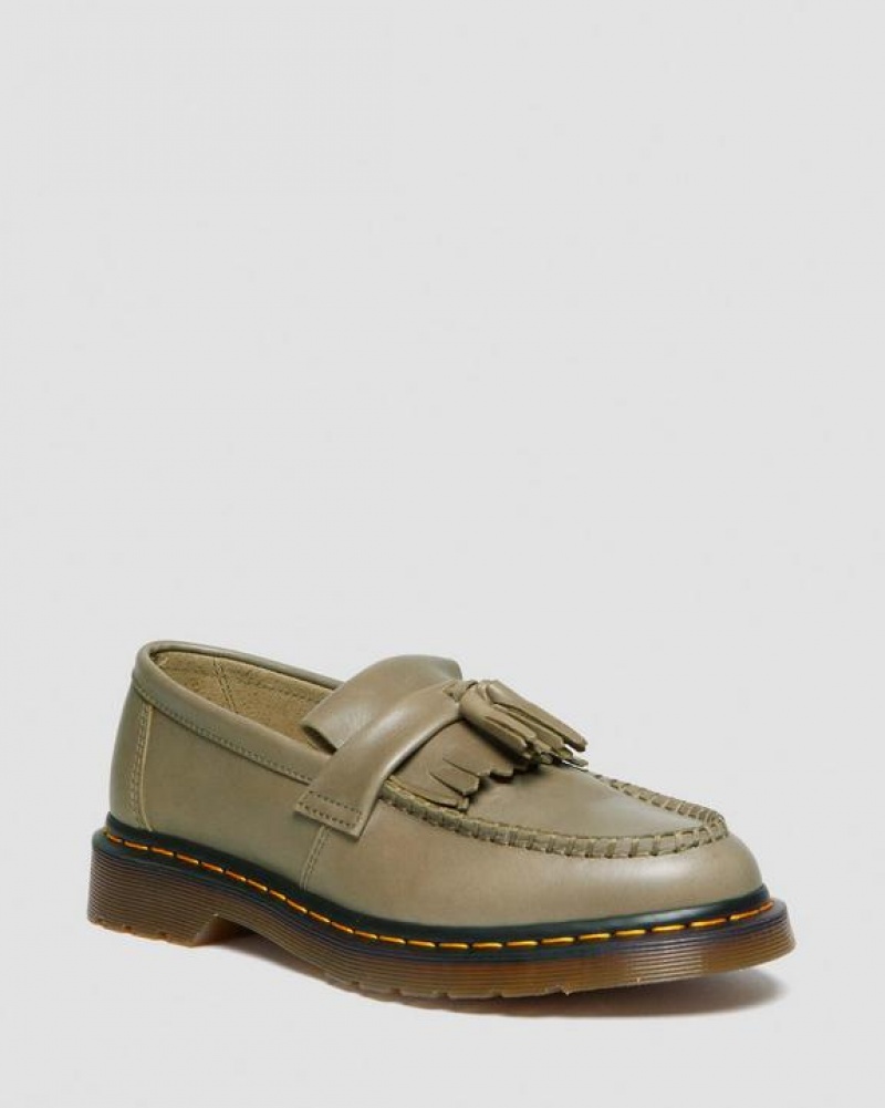 Dr Martens Adrian Carrara Nahkaiset Tassel Loafers Naisten Kengät Oliivinvihreä | Suomi_Dr41760