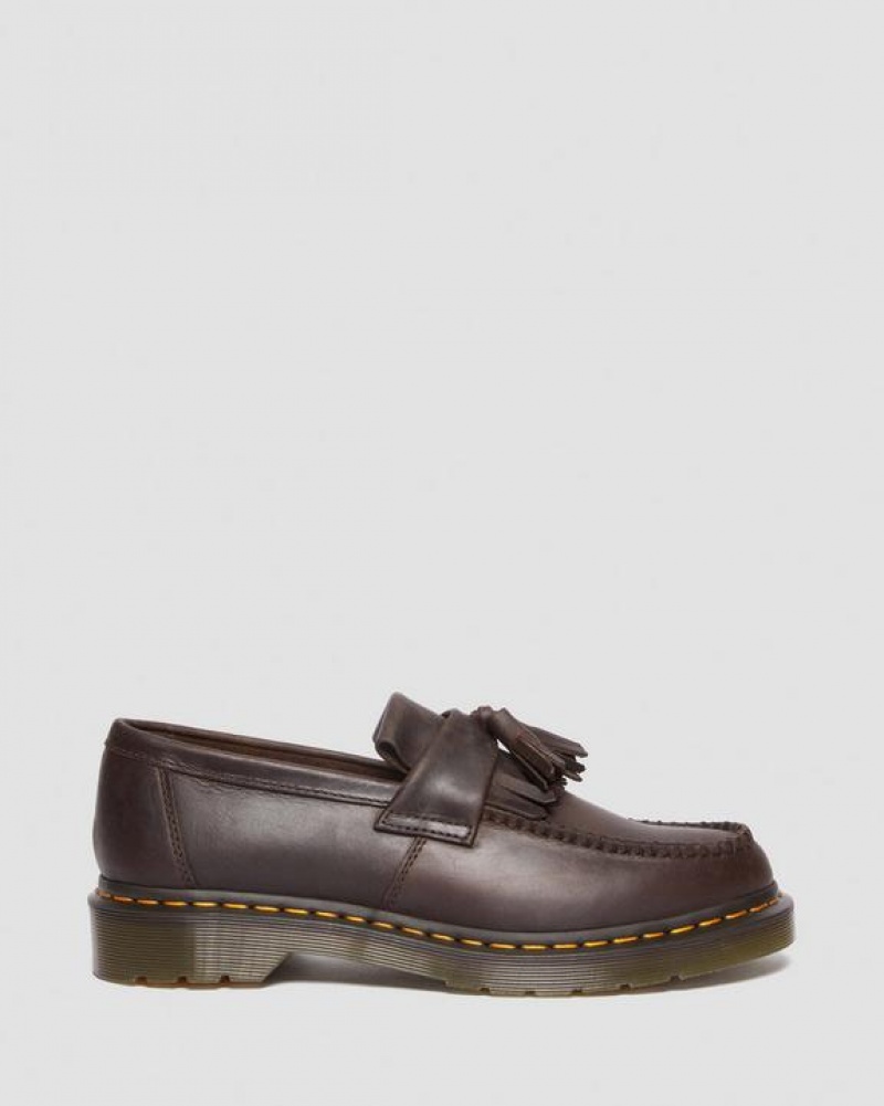 Dr Martens Adrian Crazy Horse Nahkaiset Tassel Loafers Naisten Kengät Tummanruskea | Suomi_Dr38493