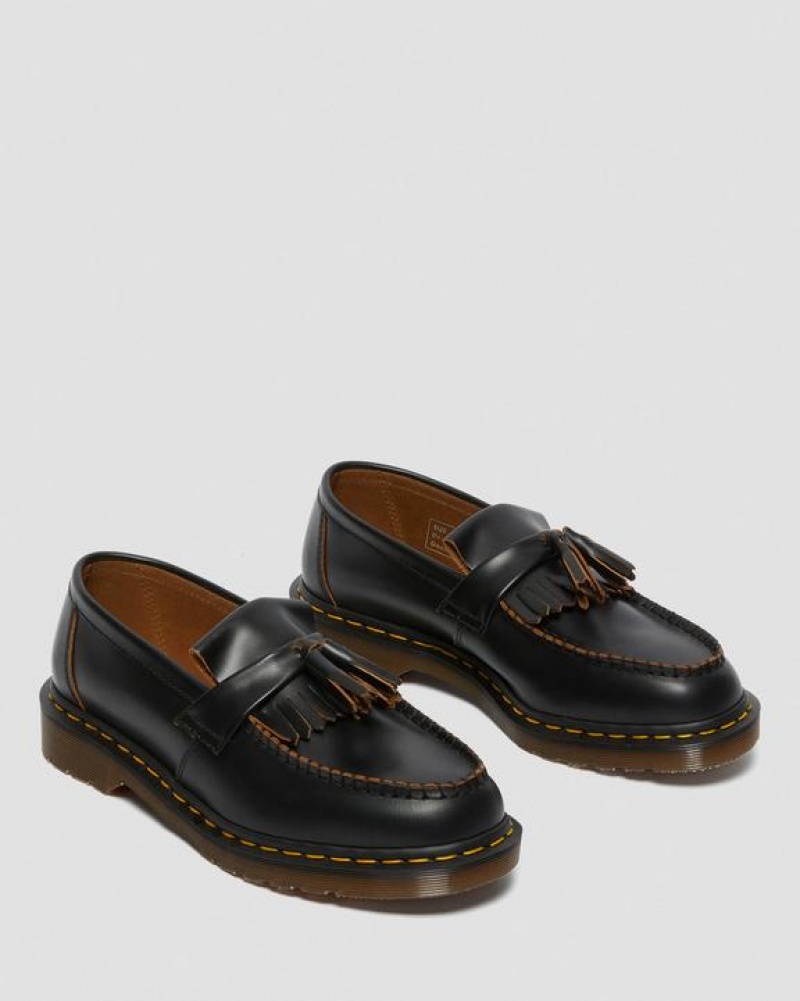 Dr Martens Adrian Made in England Quilon Nahkaiset Tassel Loafers Naisten Kengät Mustat | Suomi_Dr91537