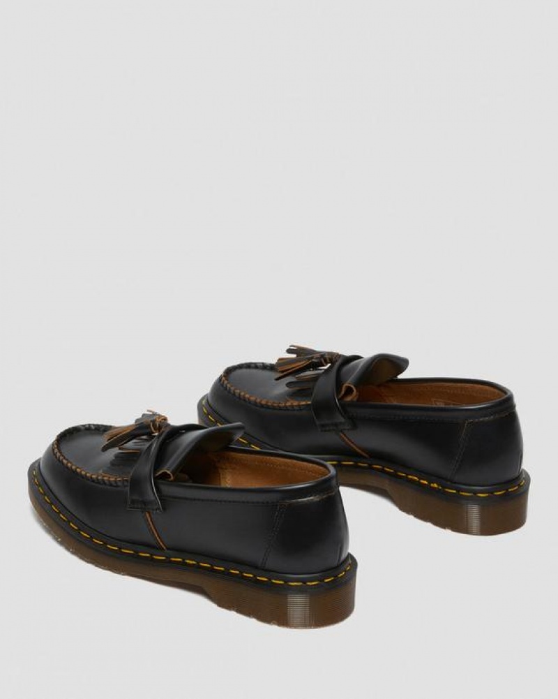 Dr Martens Adrian Made in England Quilon Nahkaiset Tassel Loafers Naisten Kengät Mustat | Suomi_Dr91537