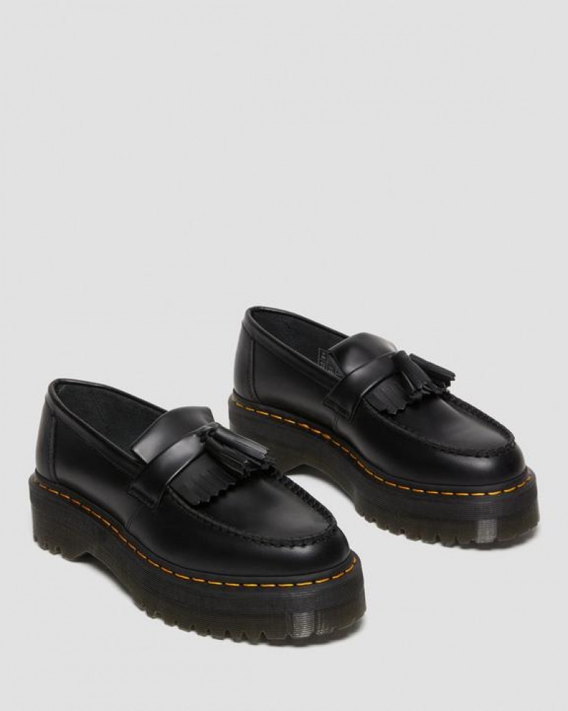 Dr Martens Adrian Nahkaiset Tassel Naisten Platform Kengät Mustat | Suomi_Dr64782