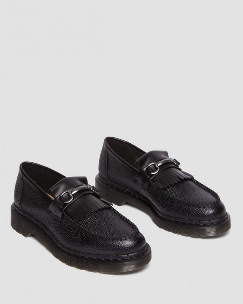 Dr Martens Adrian Snaffle Pebble Grain Nahkaiset Kiltie Loafers Naisten Kengät Mustat | Suomi_Dr57972