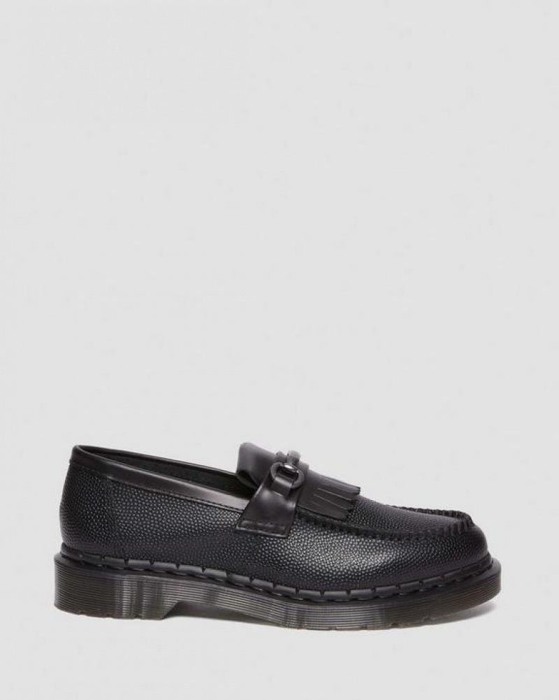 Dr Martens Adrian Snaffle Pebble Grain Nahkaiset Kiltie Loafers Naisten Kengät Mustat | Suomi_Dr57972