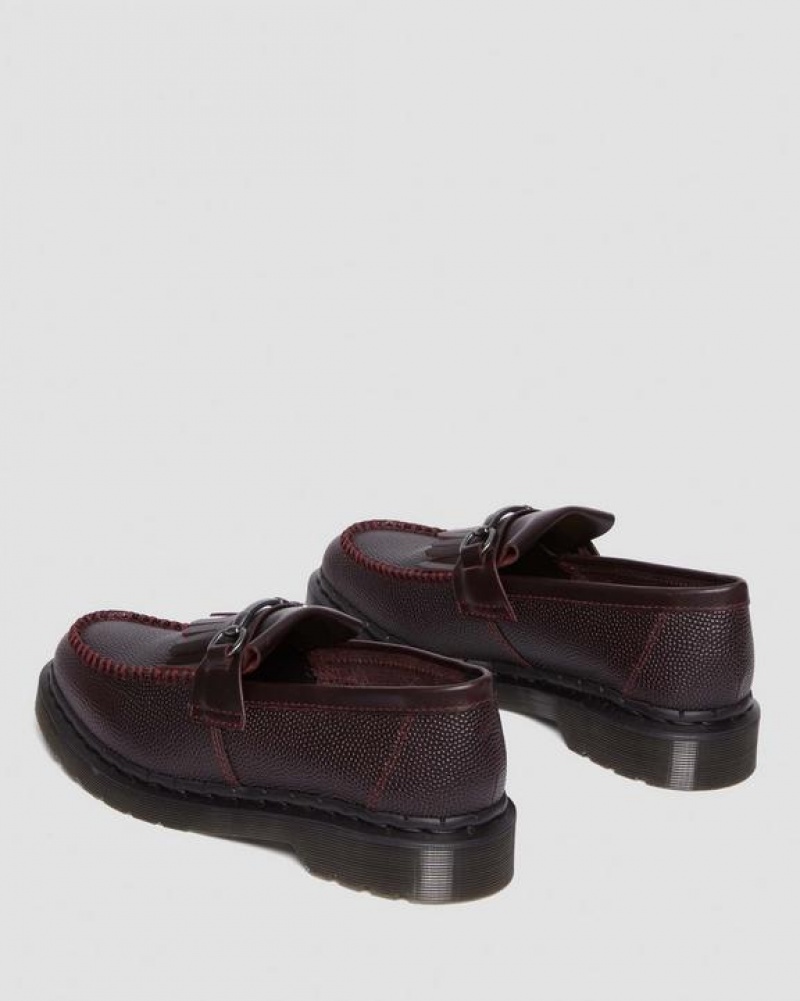 Dr Martens Adrian Snaffle Pebble Grain Nahkaiset Kiltie Loafers Naisten Kengät Viininpunainen | Suomi_Dr87605