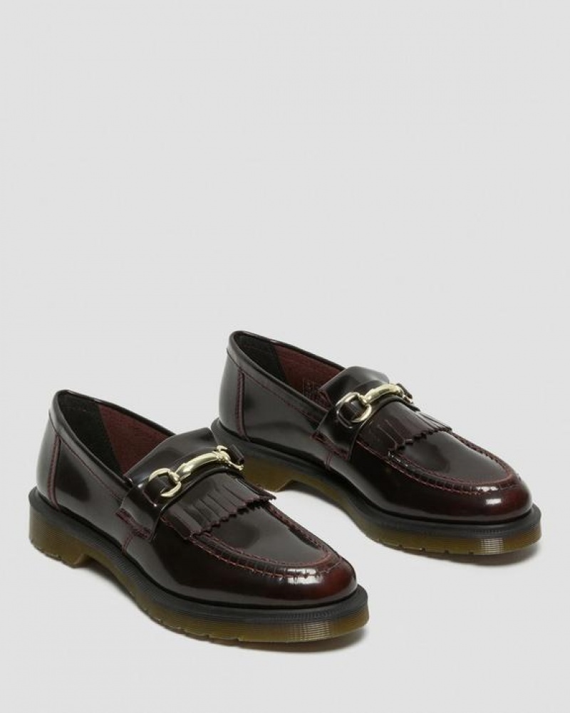 Dr Martens Adrian Snaffle Smooth Nahkaiset Kiltie Loafers Naisten Kengät Pinkki Punainen | Suomi_Dr11787