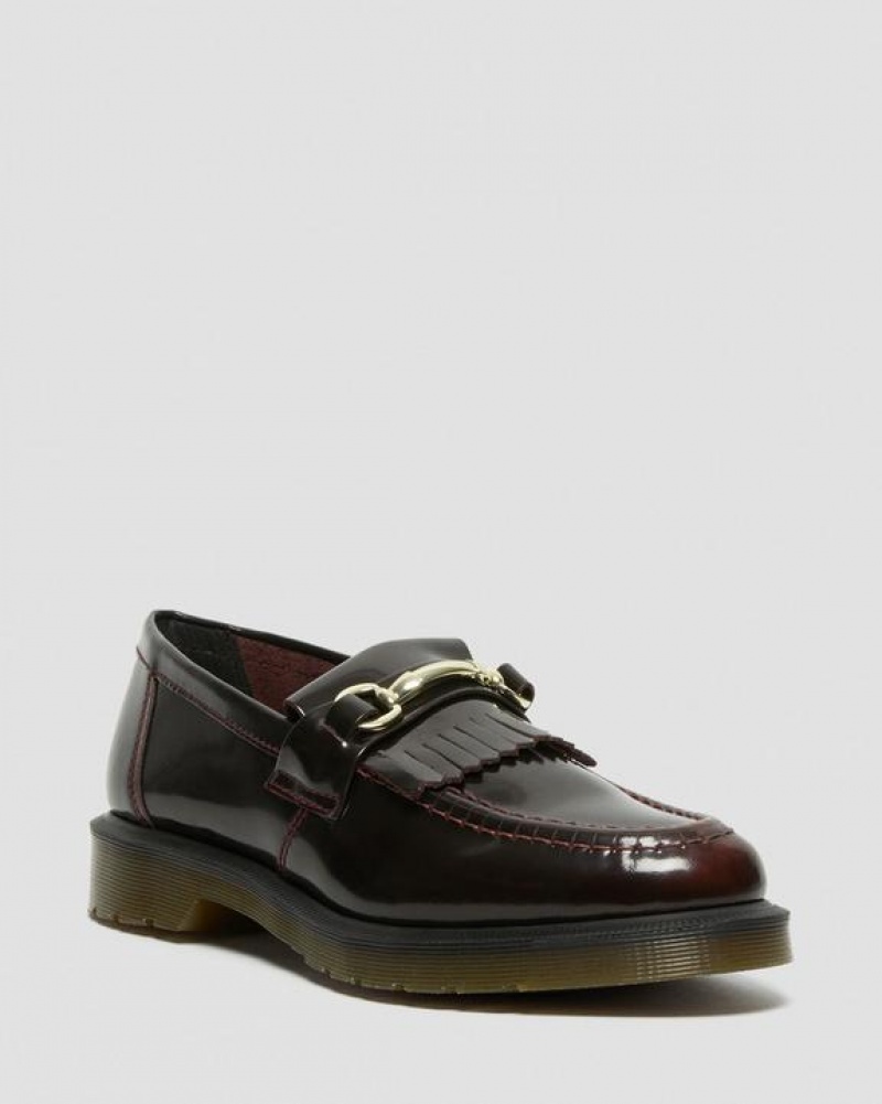 Dr Martens Adrian Snaffle Smooth Nahkaiset Kiltie Loafers Naisten Kengät Pinkki Punainen | Suomi_Dr11787