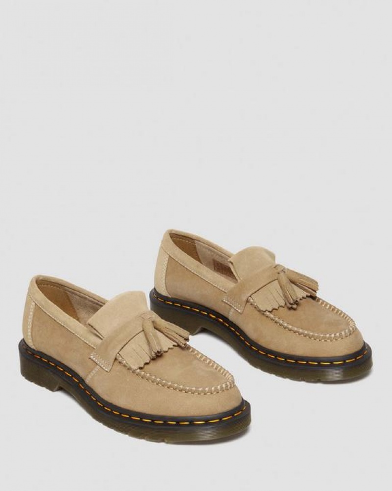 Dr Martens Adrian Tumbled Nubukki Nahkaiset Tassel Loafers Naisten Kengät Ruskea | Suomi_Dr58683