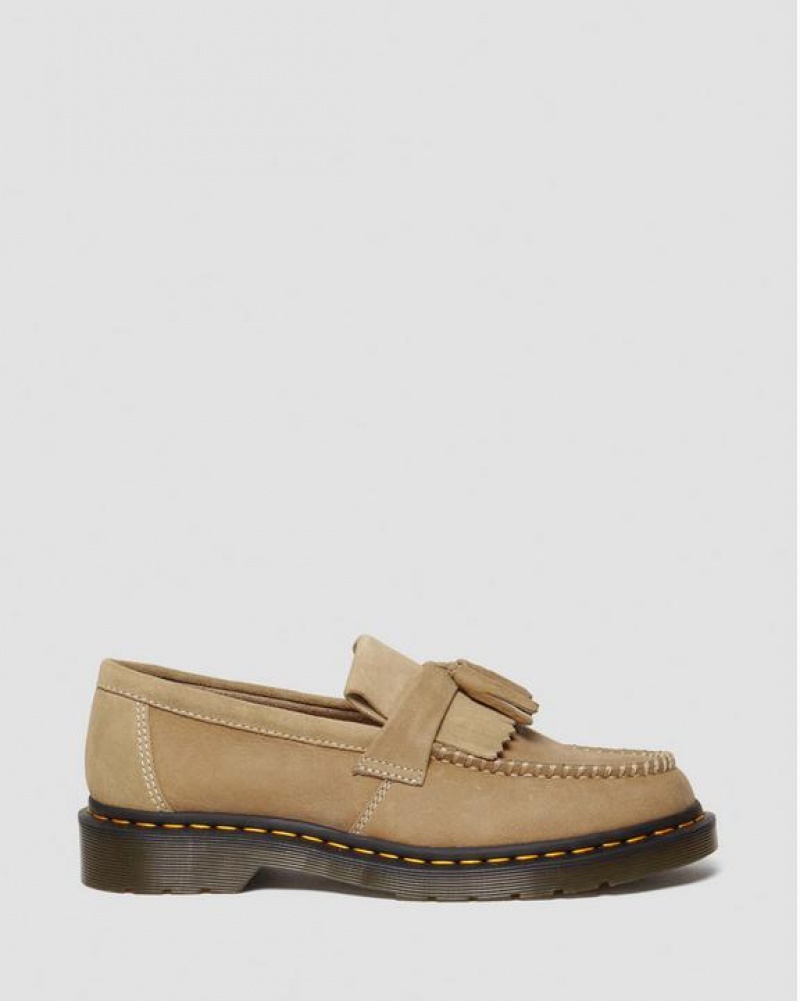 Dr Martens Adrian Tumbled Nubukki Nahkaiset Tassel Loafers Naisten Kengät Ruskea | Suomi_Dr58683