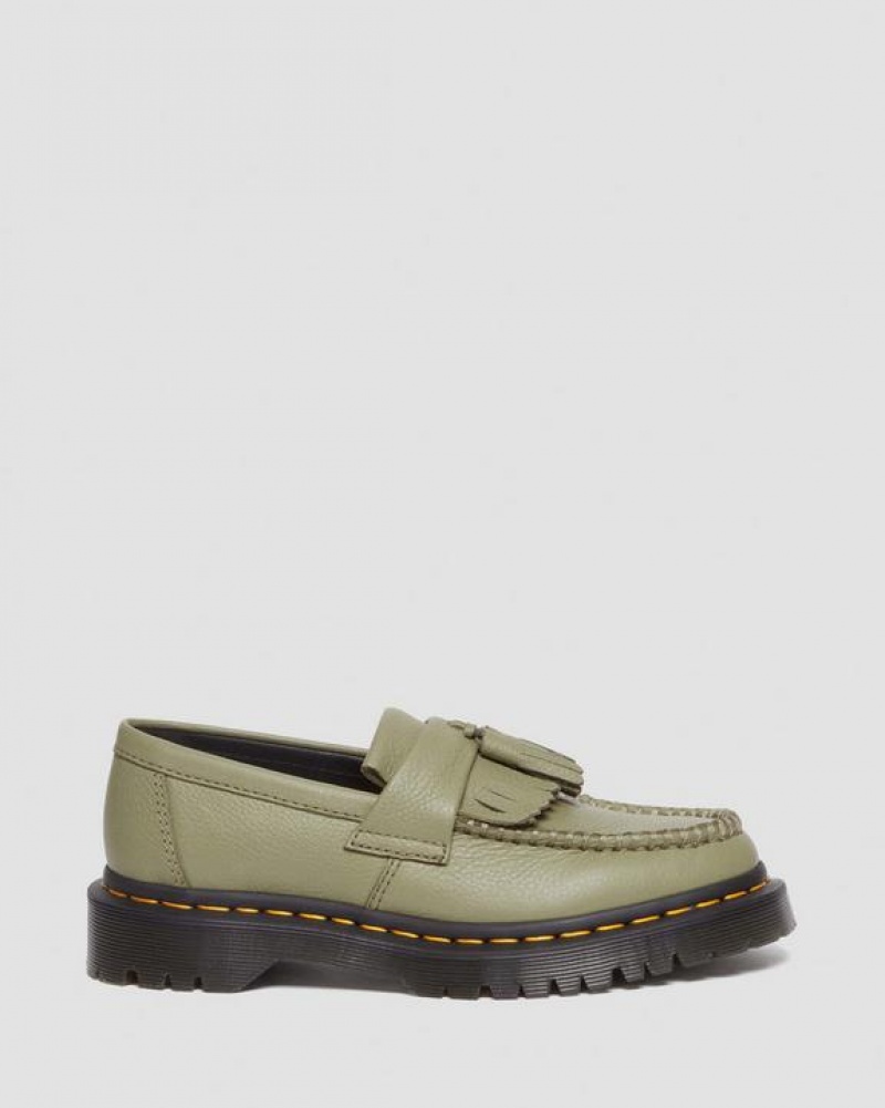 Dr Martens Adrian Women's Virginia Nahkaiset Tassel Loafers Naisten Kengät Oliivinvihreä | Suomi_Dr35944