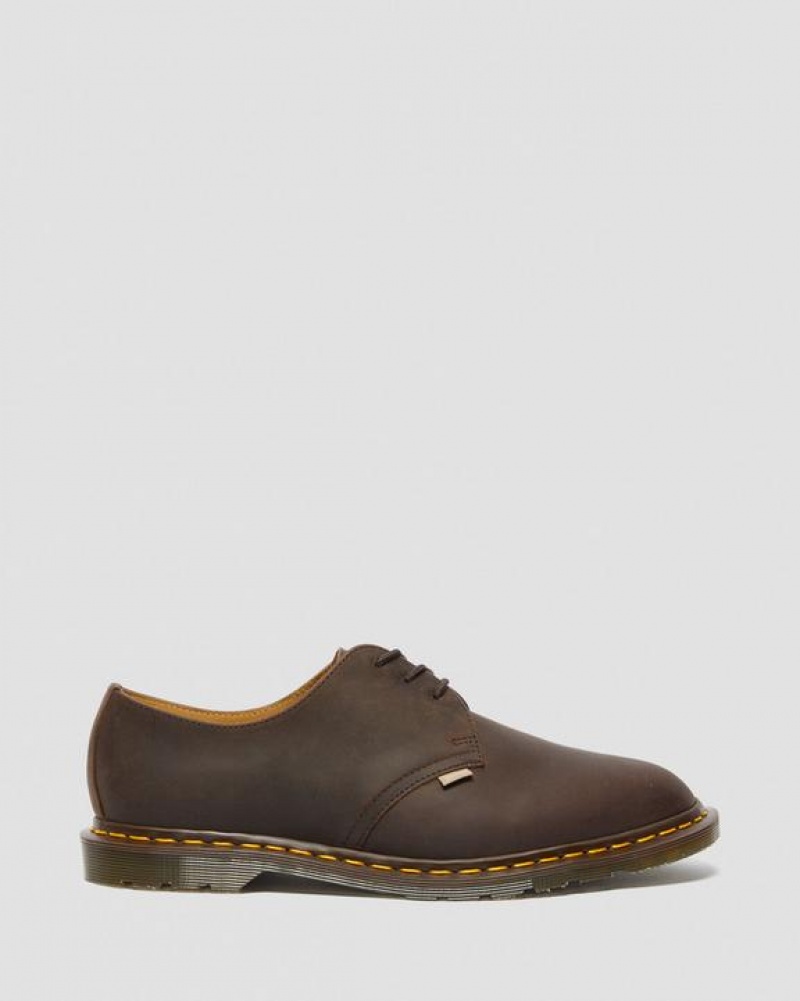 Dr Martens Archie II JJJJound Crazy Horse Nahkaiset Pitsi Up Miesten Kengät Tummanruskea | Suomi_Dr63298