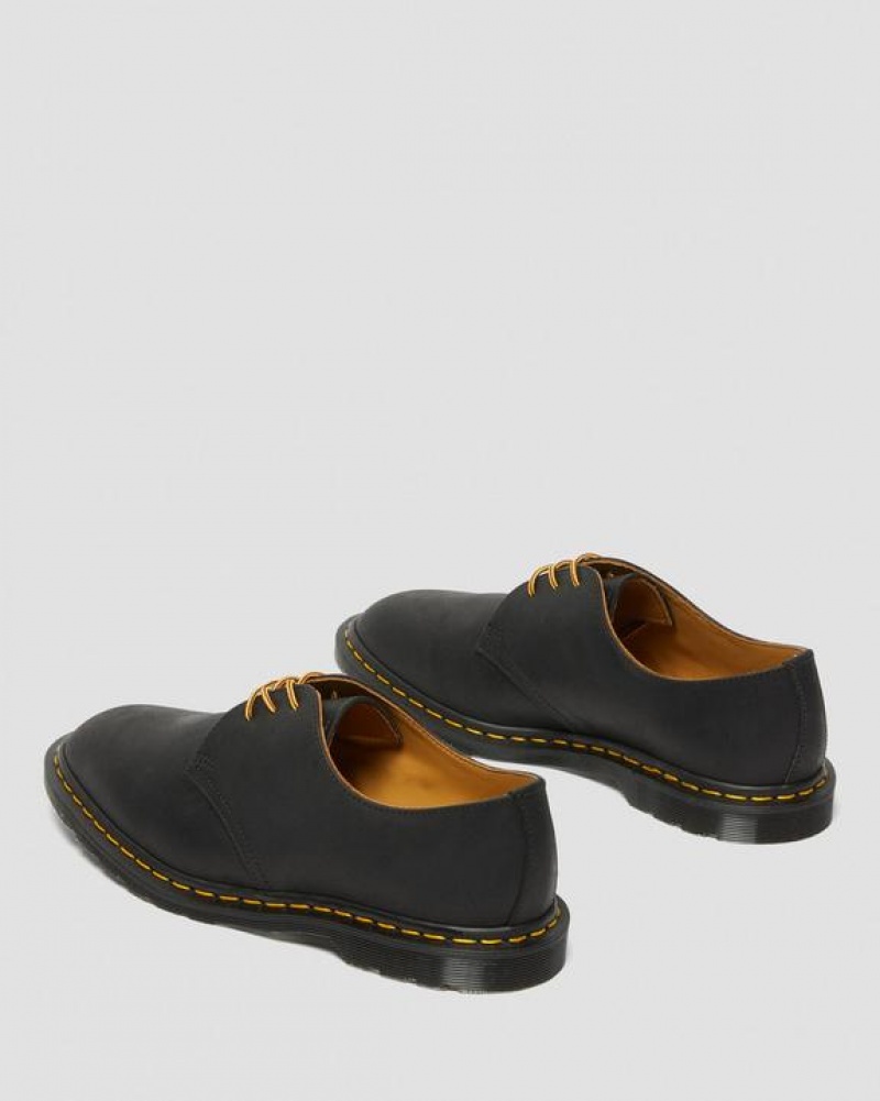 Dr Martens Archie II JJJJound Wyoming Nahkaiset Pitsi Up Miesten Kengät Mustat | Suomi_Dr89062