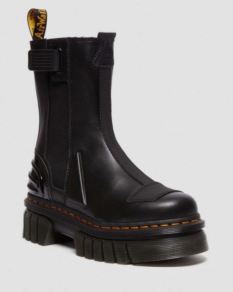 Dr Martens Audrick Alternative Nahkaiset Chelsea Hi Miesten Platform Kengät Mustat | Suomi_Dr84774